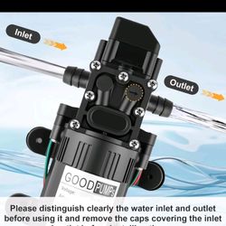 V DC Water Pressure Diaphragm Pump, 6 A Self Priming Sprayer Pump Black