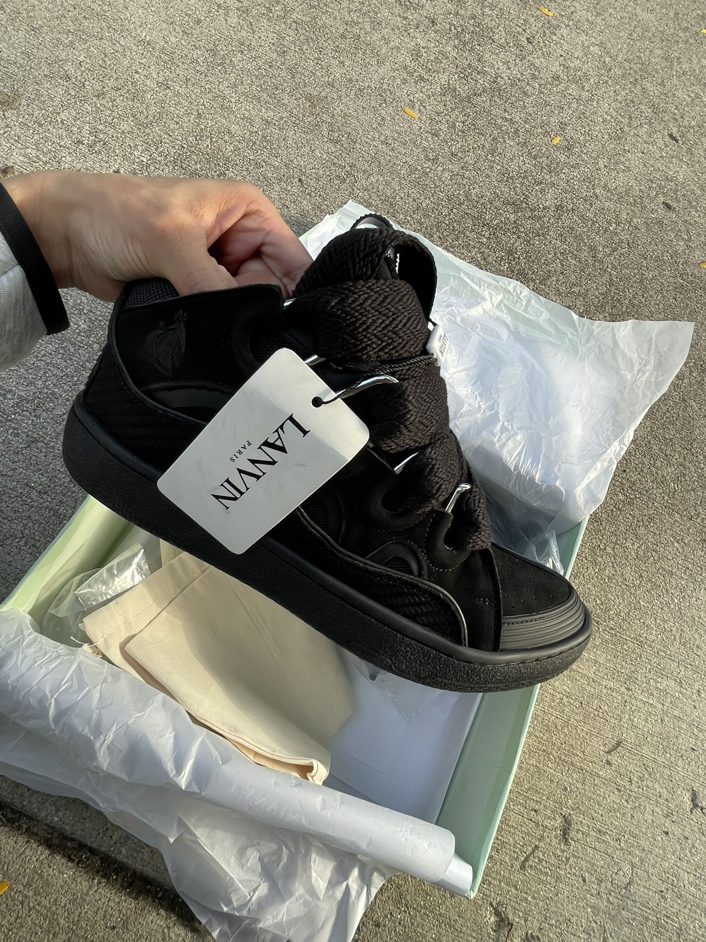 Lanvin Curb Sneakers 'Black' - Main Image