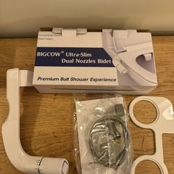BIGCOW Ultra-Slim Dual Nozzles Bidet 