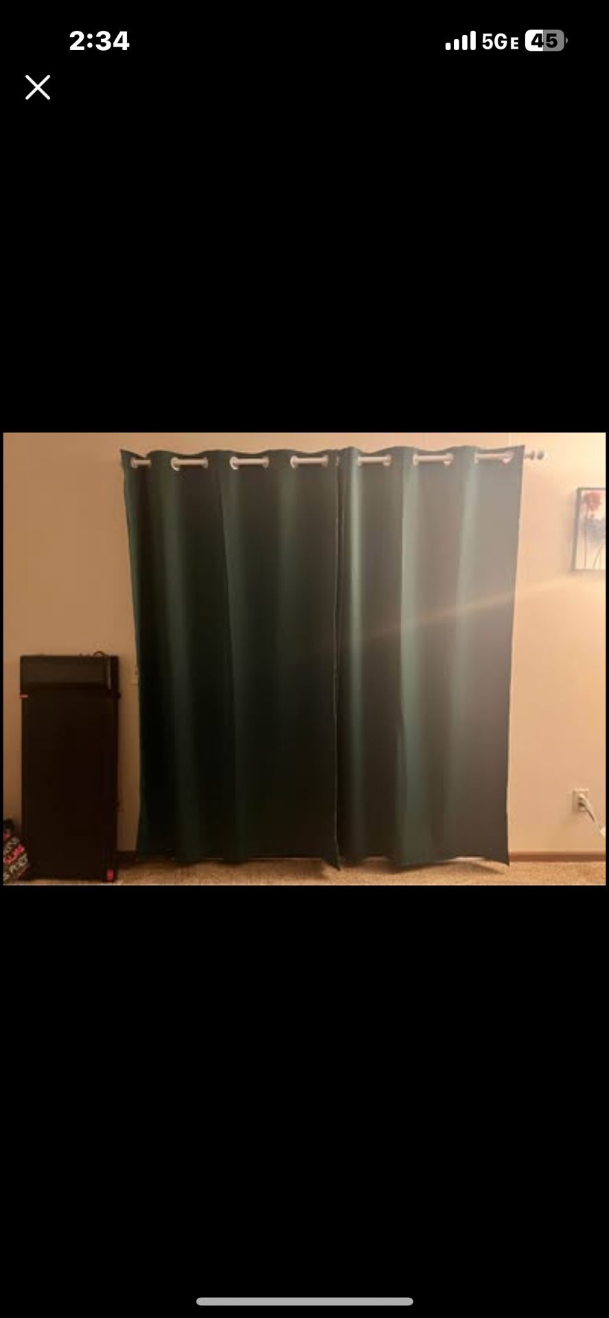 Dark Green Blackout Curtains With Rod