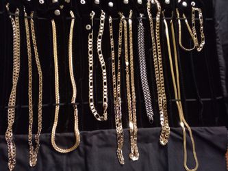 Gold Plated Assorted Necklaces Bracelets 