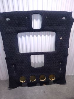 Black Suede Diamond Stitch Headliner