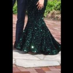 Portia and Scarlett emerald prom dress size 0