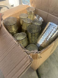 Gold Votive Candle Holders