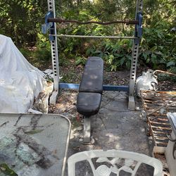 Weight Bench With One Bar