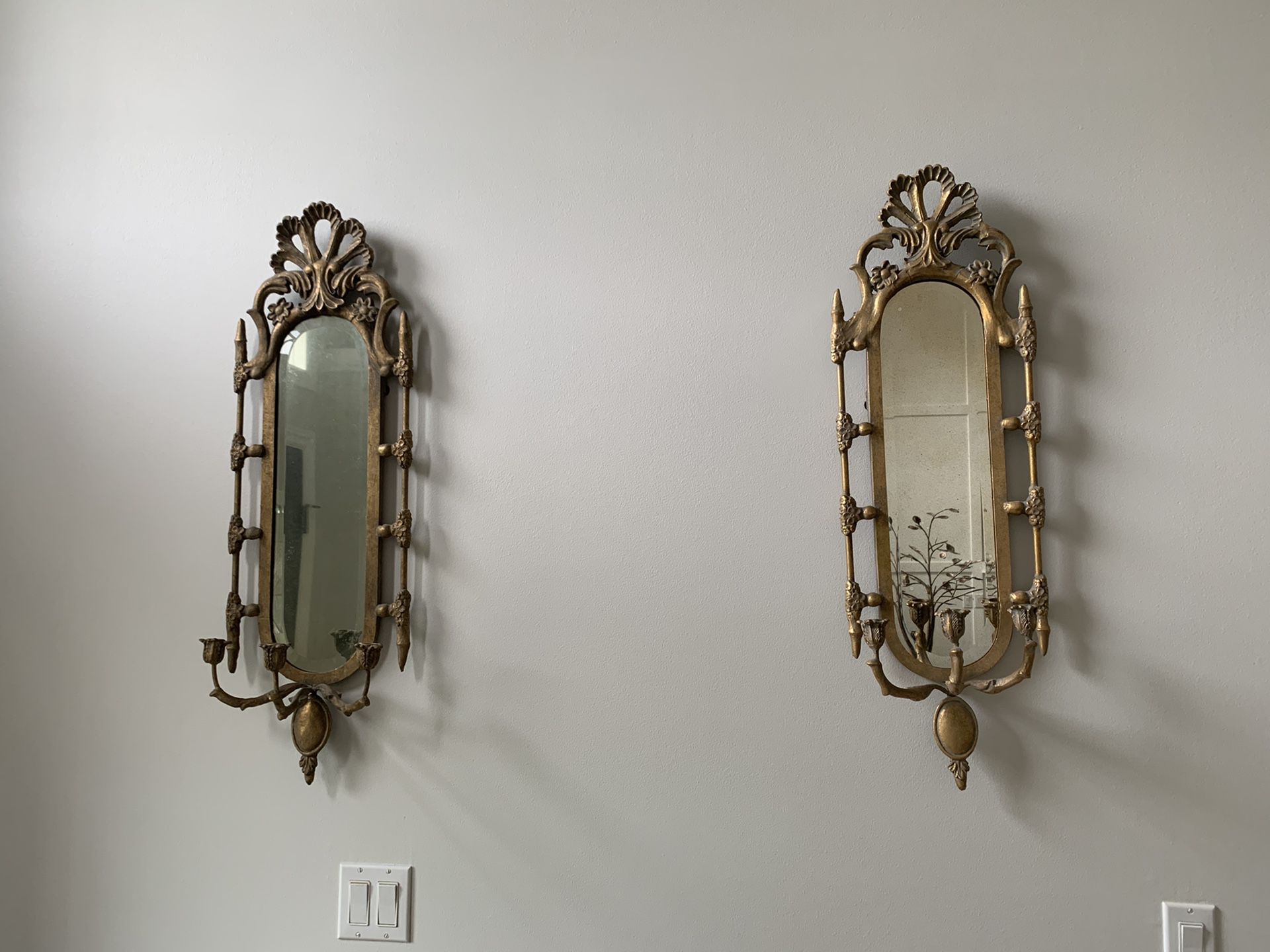 Mirrored candle holder Wall sconces from horchow