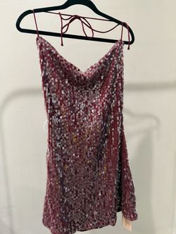 SHEIN Red Sequin Mini Dress