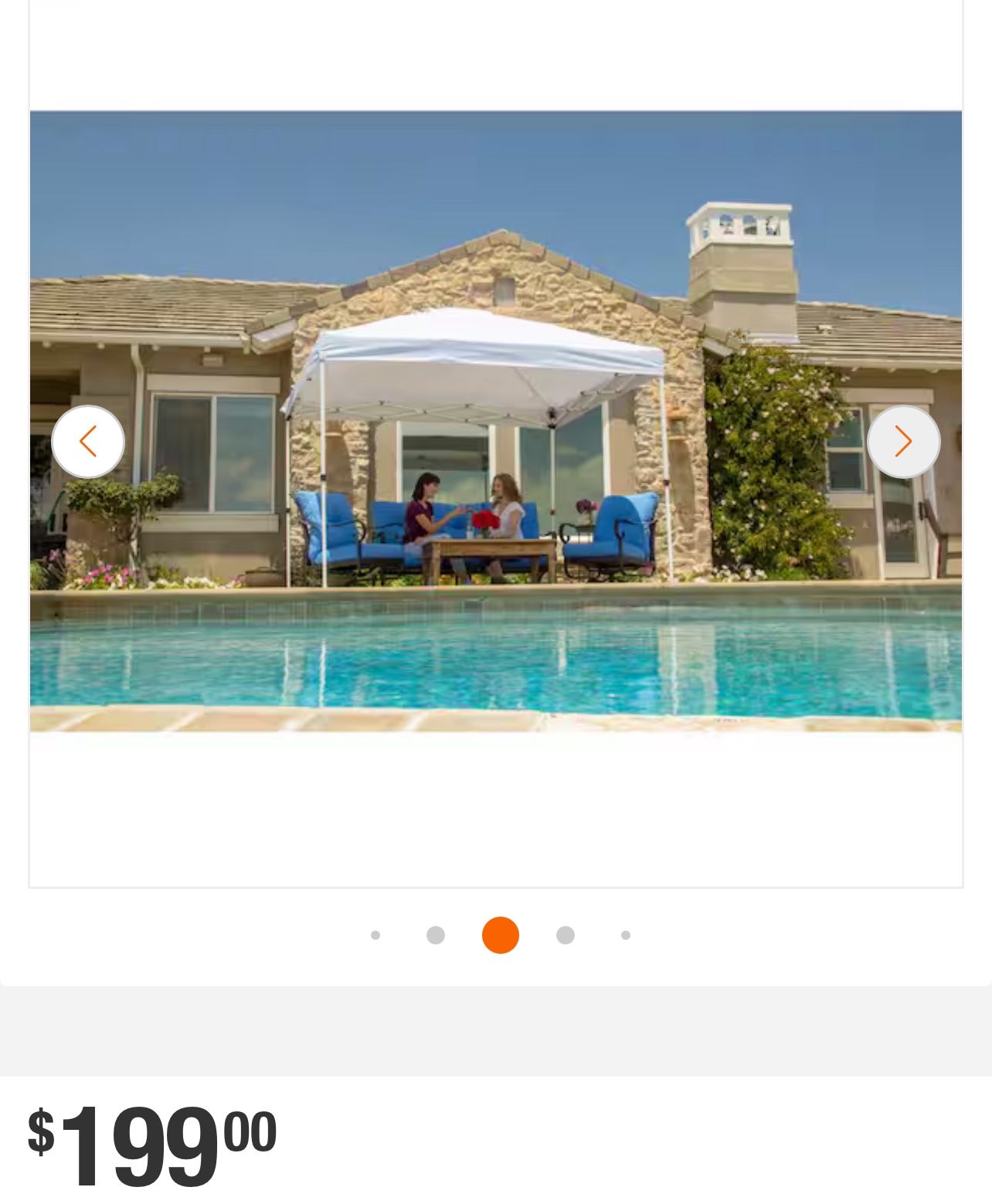 Everbilt 10 ft. x 10 ft. Commercial Instant Canopy-Pop Up Tent with Wall Panel White