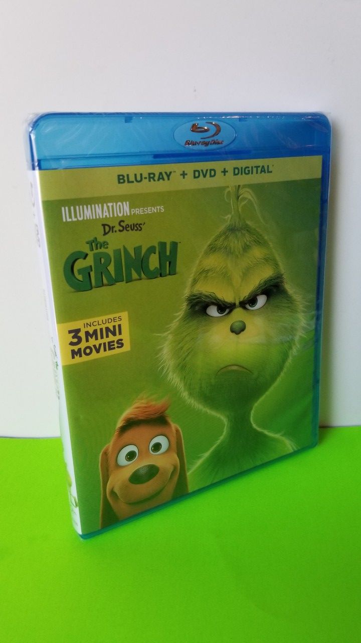 The Grinch Movie New&Sealed Blu Ray plus DVD& Digital code
