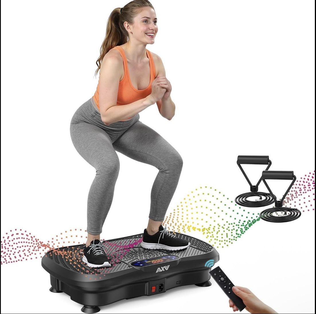 Vibration Plate Fitness Platform Exercise Machine Shaking Full Body Workout Weight Loss Fat Burner 