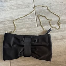 H&M Bow Shoulder Purse Black
