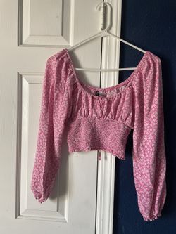 Pink Cropped Shirt