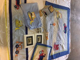 Construction Twin quilt set. Soo cute!