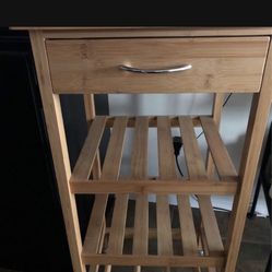 3 Shelf Storage With Drawer Wine Kitchen Cart On Wheels 14.5 front to back 16 side to side 33 height