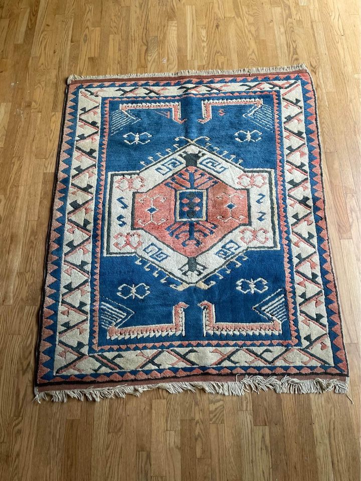 Vintage Wool Turkish Rug