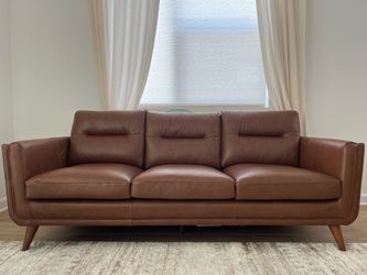 Brown Leather Sofa