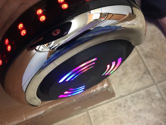 Brand new silver metallic hoverboard has Bluetooth