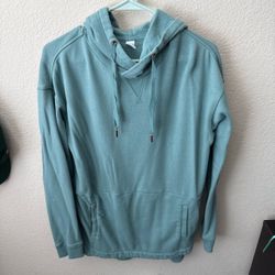 Teal Pullover Hoodie with Drawstring