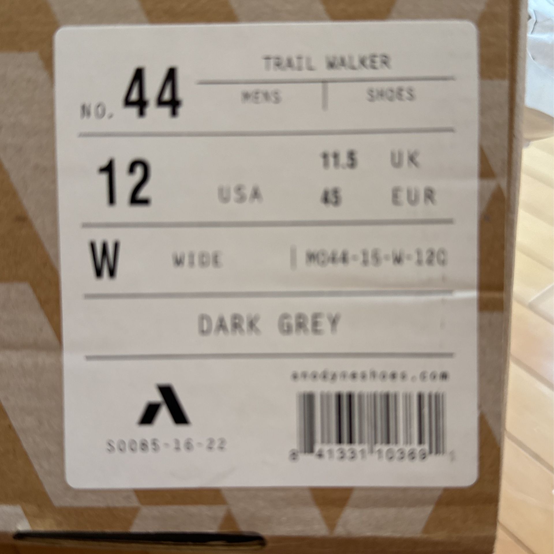 New 12- Anodyne Trail Walker - Wide- Blk/gry