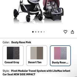 Evenflo Pivot Modular Travel System with LiteMax Infant Car Seat