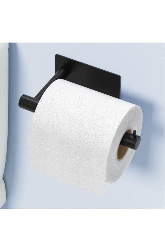Toilet paper holder self adhesive