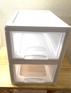 2 STACKABLE STORAGE DRAWERS / 15.00 FOR THE SET