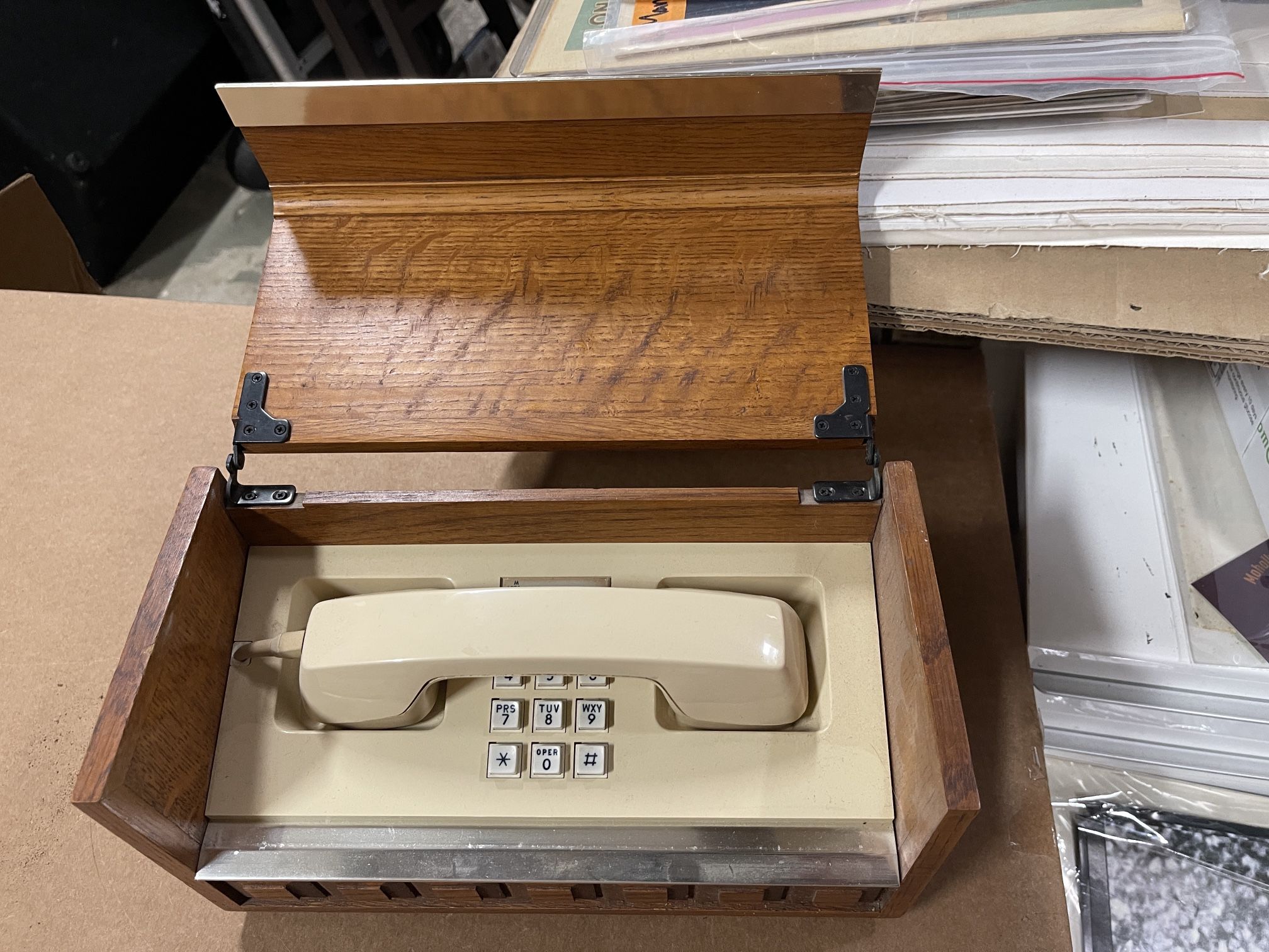 Western electric 1970s mid century office phone box! Mad men!