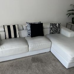 white sectional couch