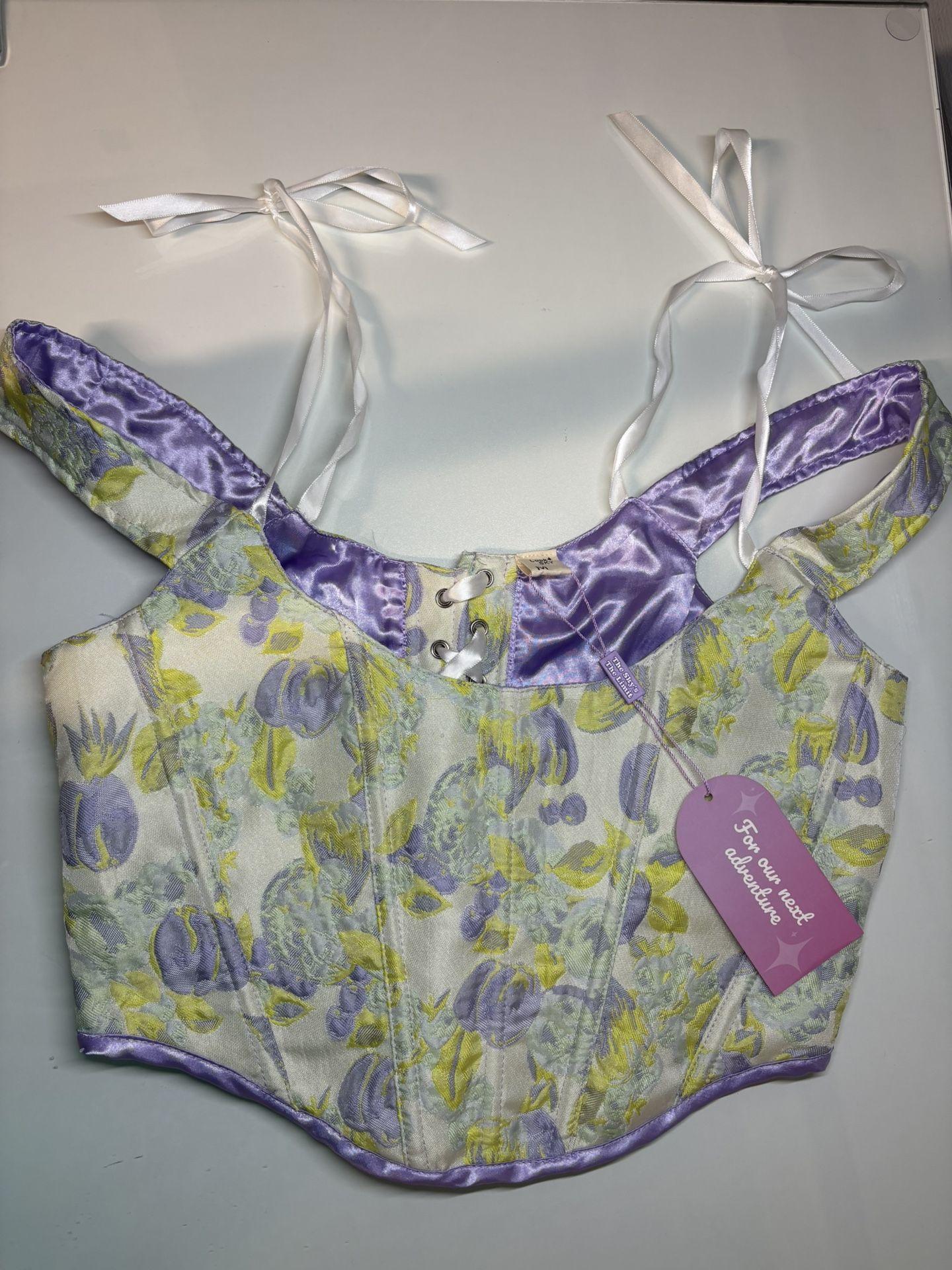 floral corset top cider M