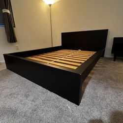 Bed frame, black-brown/Luröy, Full $150