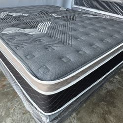 Full Oasis Thermal Comfort Europillow Top 12inch Matres Andboxspring!!