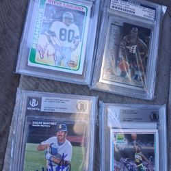 4 Autographed Cards