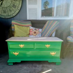 Vintage Storage Bench Solid Wood 