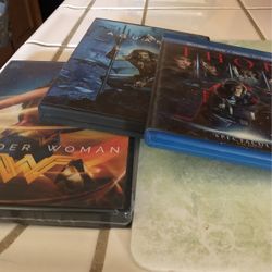 3 Action Movies New Wonder Woman & Aquaman & Blu-RayThor