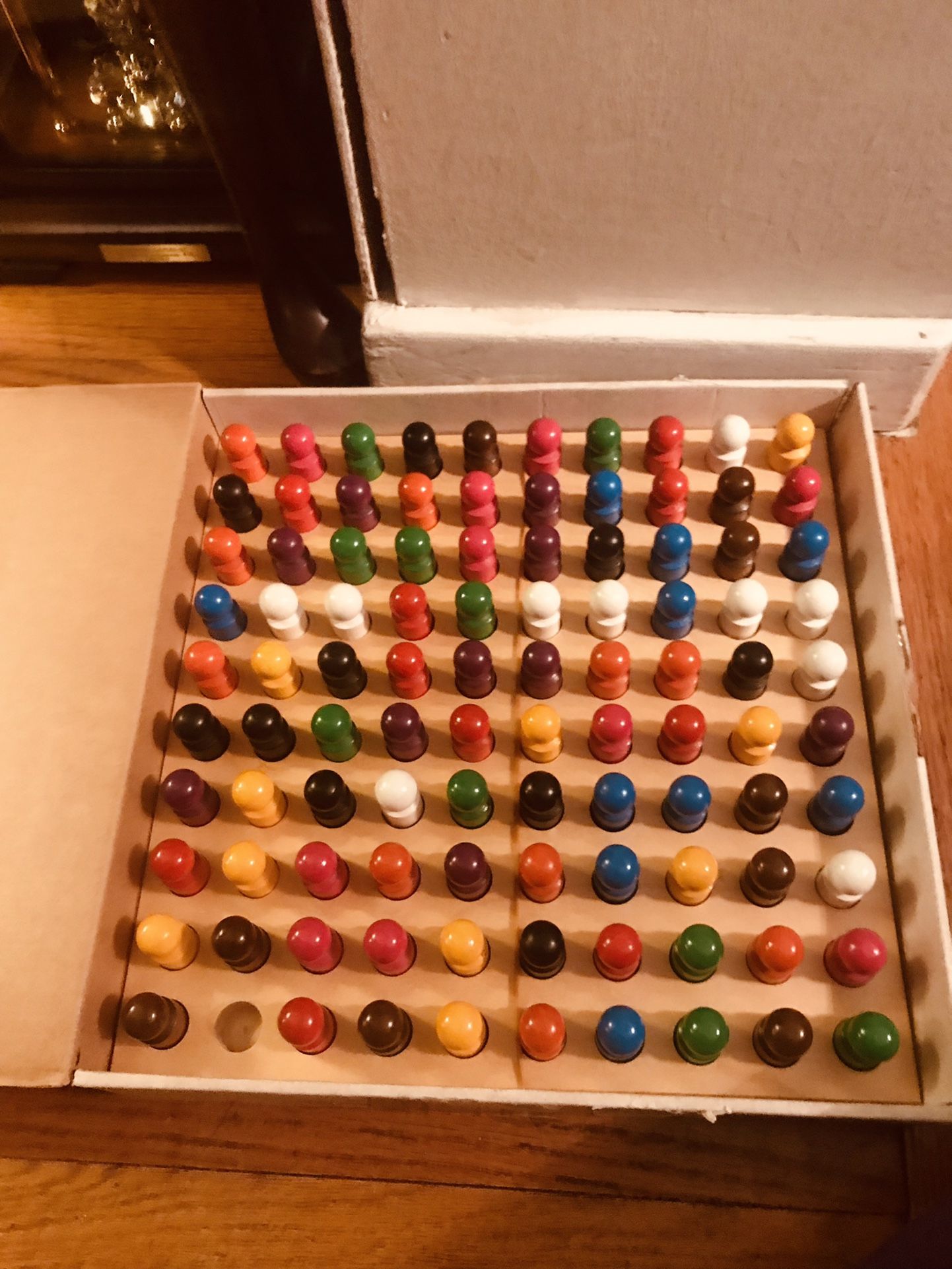 Wooden PegBoard Helps Preschoolers With Math And Colors (100-1 Missing)