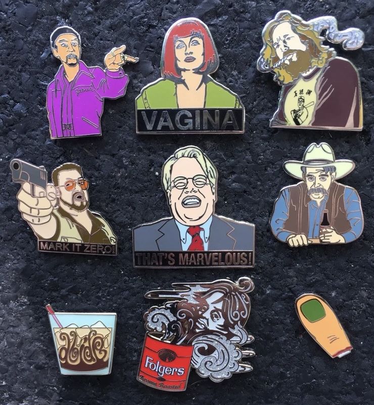 9 Big Lebowski Lapel pins!