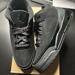 Jordan 3 Black Cat Size 5.5y New