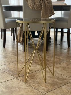 Modern Gold Round Side Table