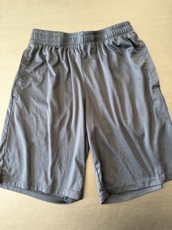 Gray Athletic Shorts with Elastic Waistband