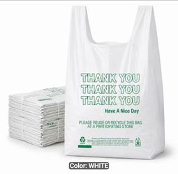 1000 Carry-out Bags White/green New