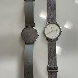 Two Skagen Analog 40mm Analog Gray & White Watches 