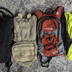 Multiple Hydration Packs: CamelBak, Coleman, and/or KMS