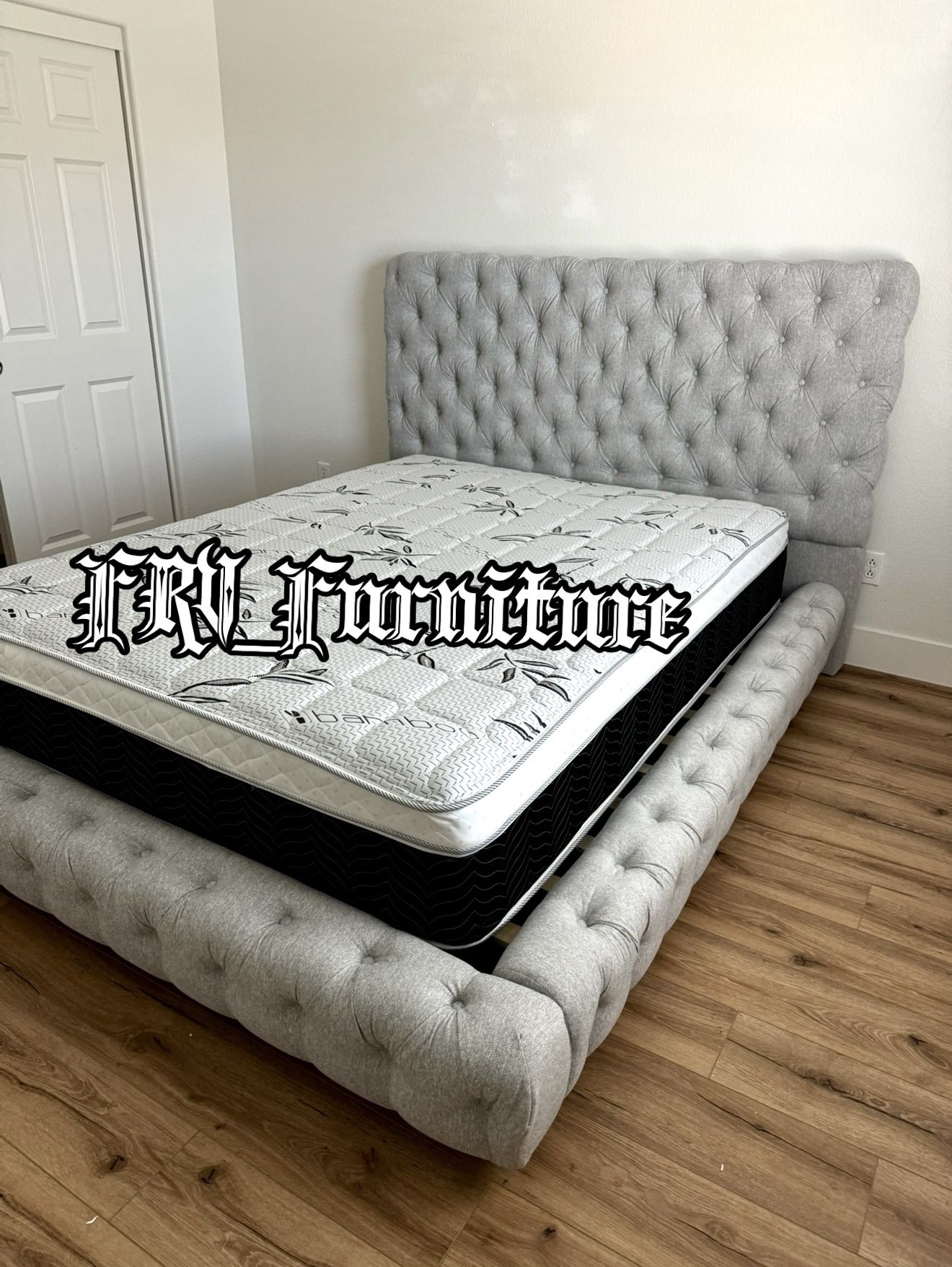 NEW QUEEN BED FRAME WITH MATTRESS