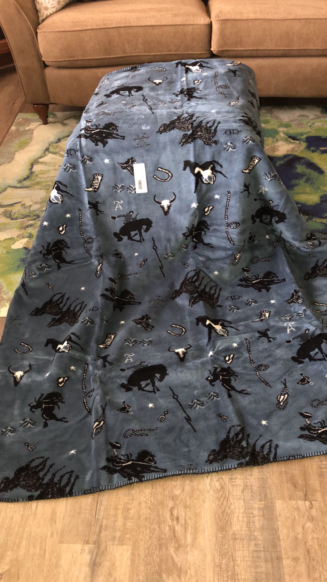 Denali Western fleece reversible Blanket Throw new