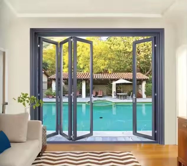 Aluminum Accordion Door - Vinyl Sliding doors & Windows