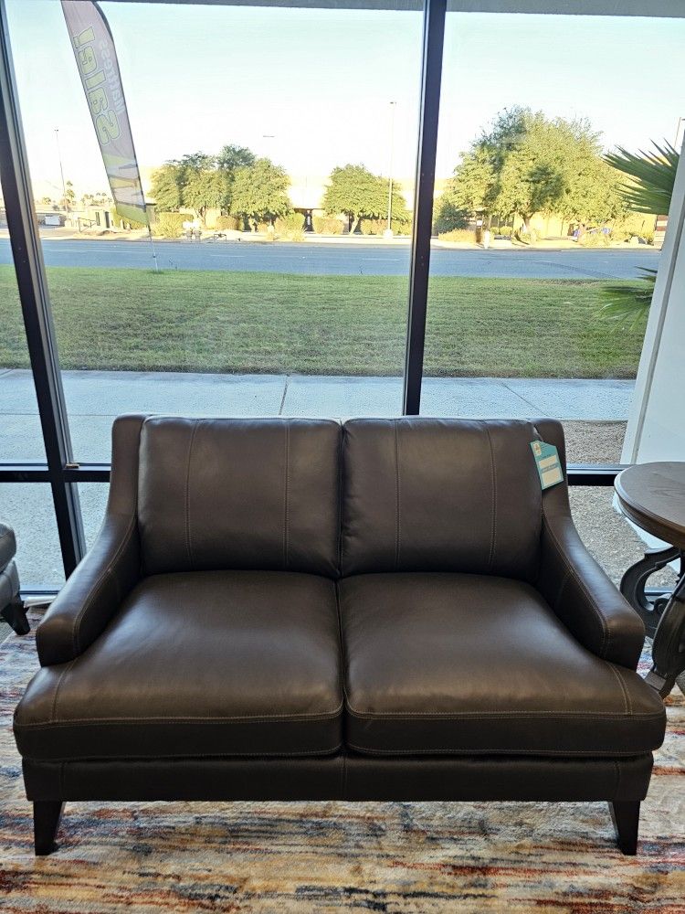 Leather Loveseat - Collyn