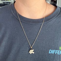 14k solid gold chain 1mm 20” rope