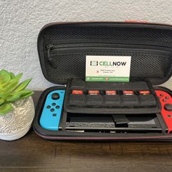 June Promo ☀️ Nintendo Switch Red/Blue - W/ Games And Case