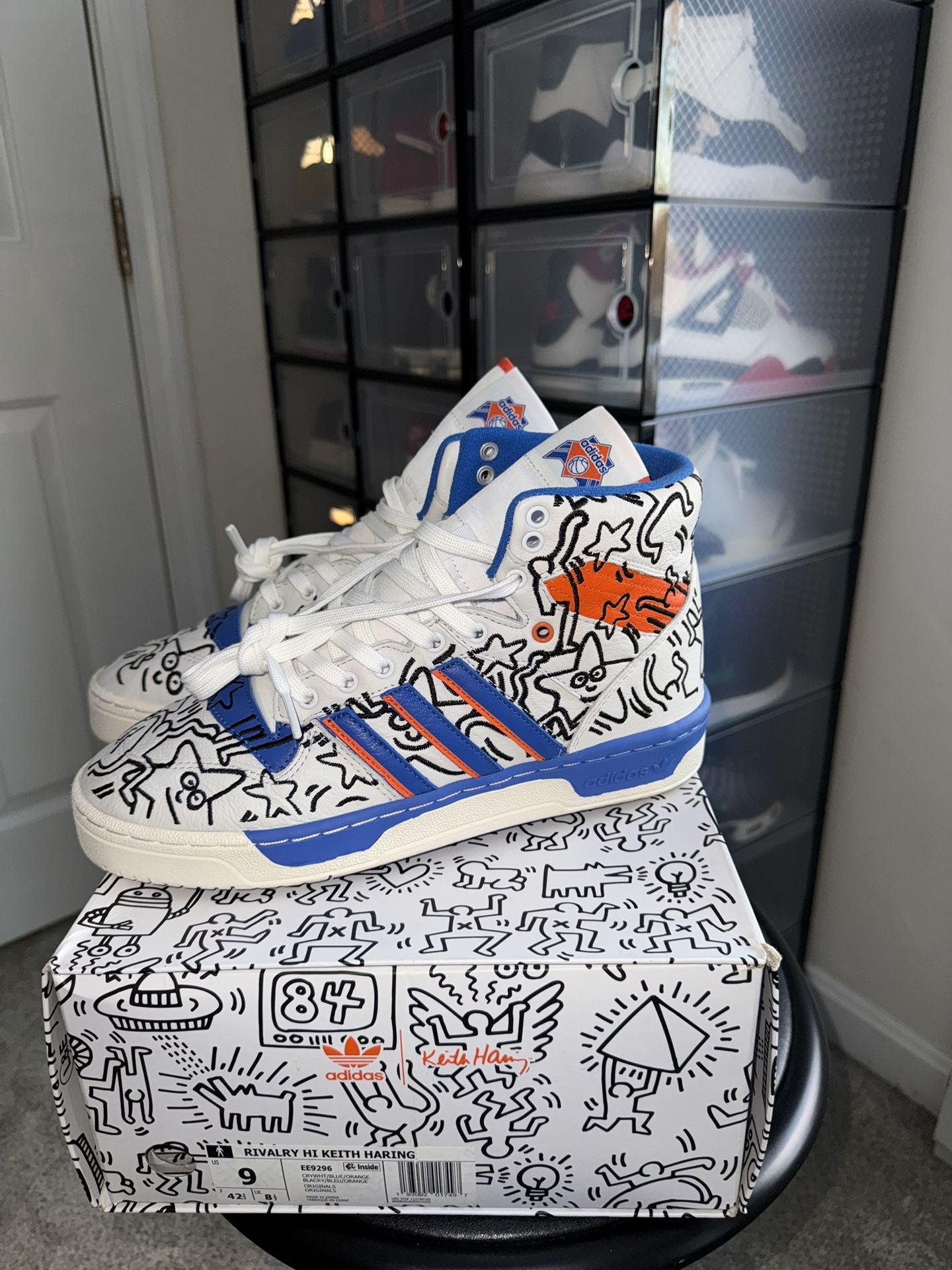 Keith Haring Adidas Sneakers New Rivalry Hi 2019 Mens 9 Rare