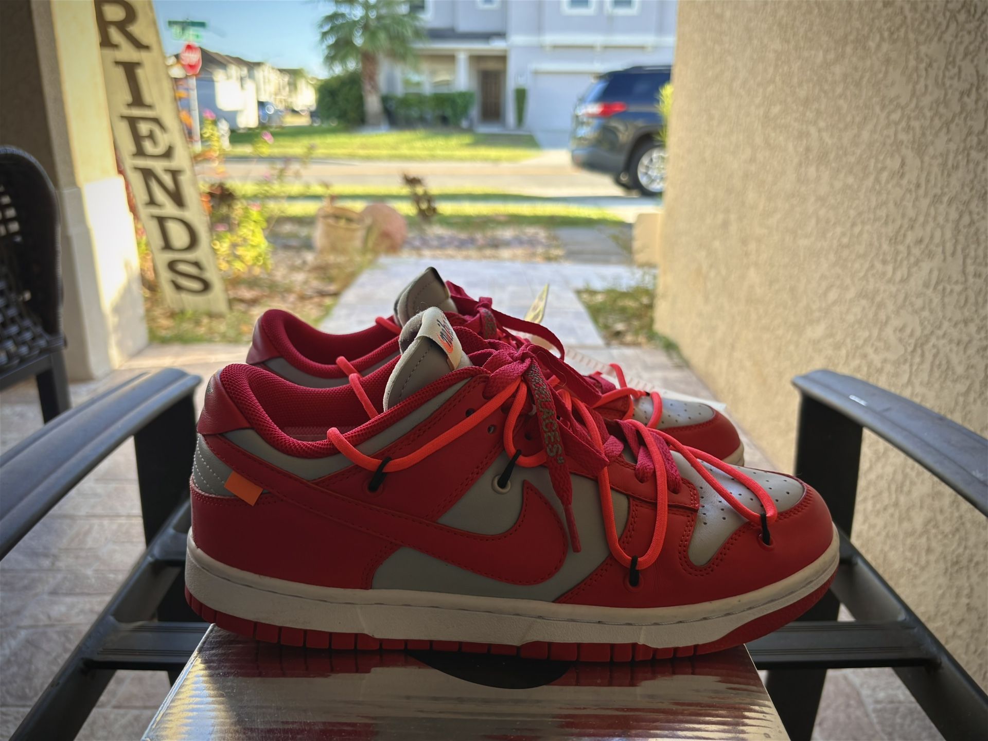 Nike Dunk Low Off-White University Red (Discounted)(Used) 